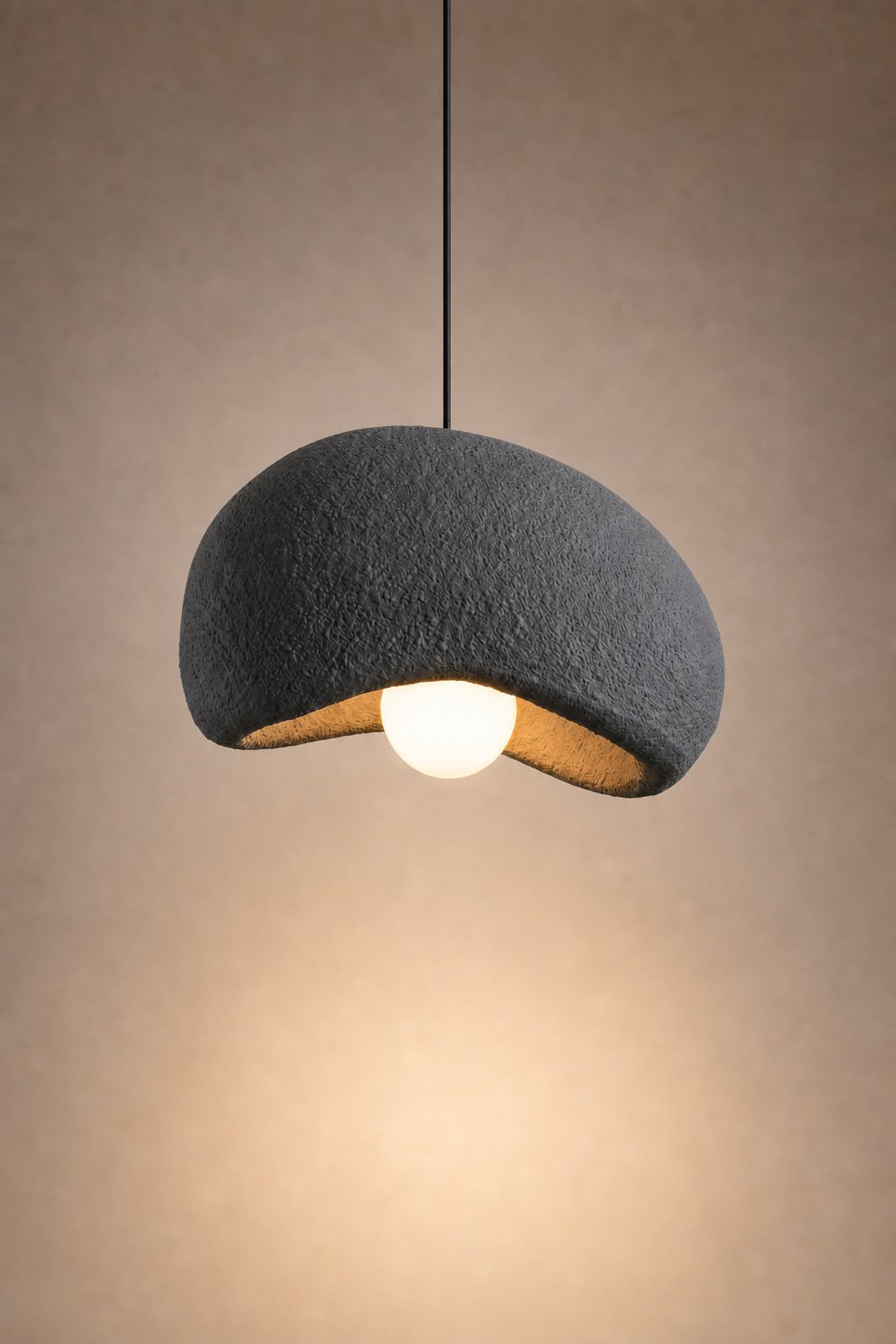 Maison Moya - alba-frosted-globe-pendant - Anthracite