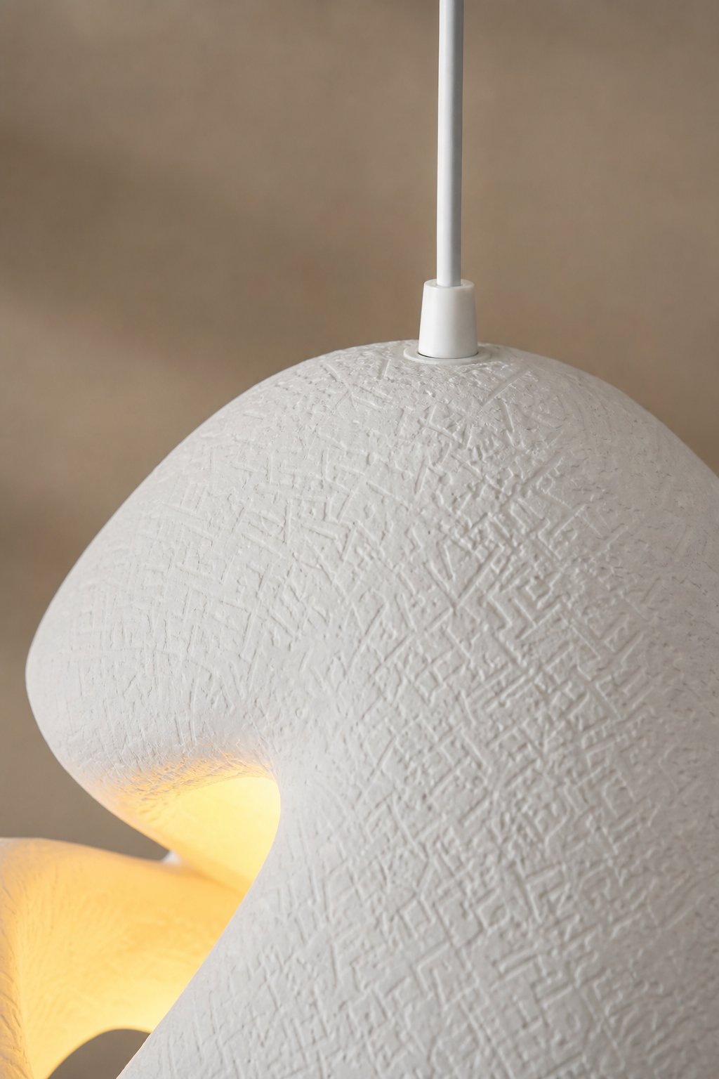 Maison Moya - Alvea Woven Rattan Pendant Lamp - closeup detail