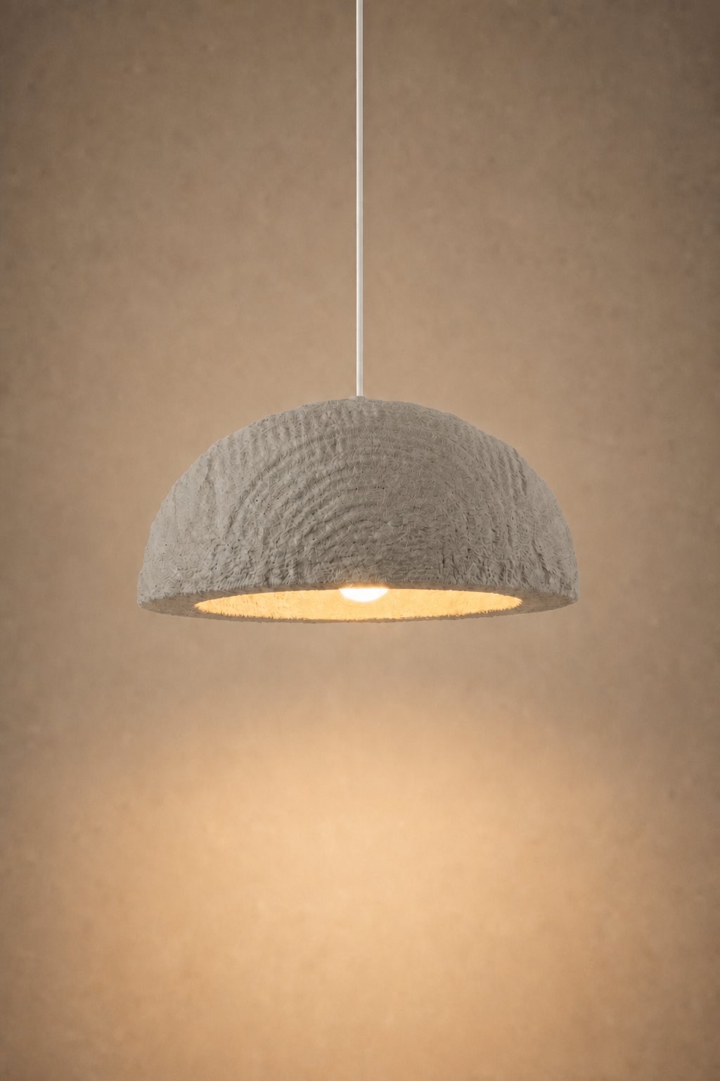 Maison Moya - Demi-Lune Sculpted Dome Pendant Lamp - Gris Galet