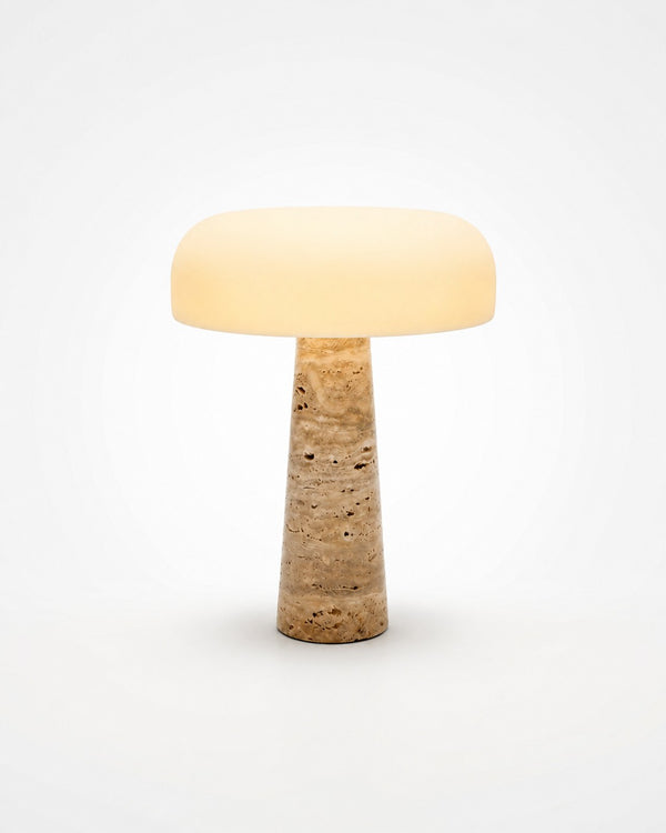 Travertin Cône Lámpara de mesa