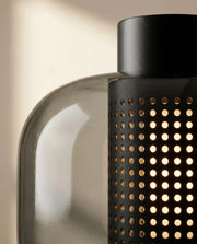 Maison Moya - Cage Caned Glass Globe Table Lamp - 03 closeup-top