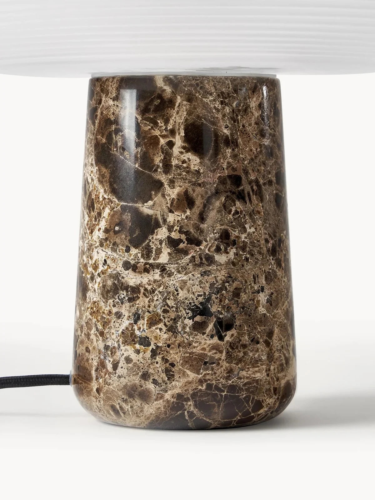 Brioche Ribbed Glass Marble Table Lamp – Maison Moya