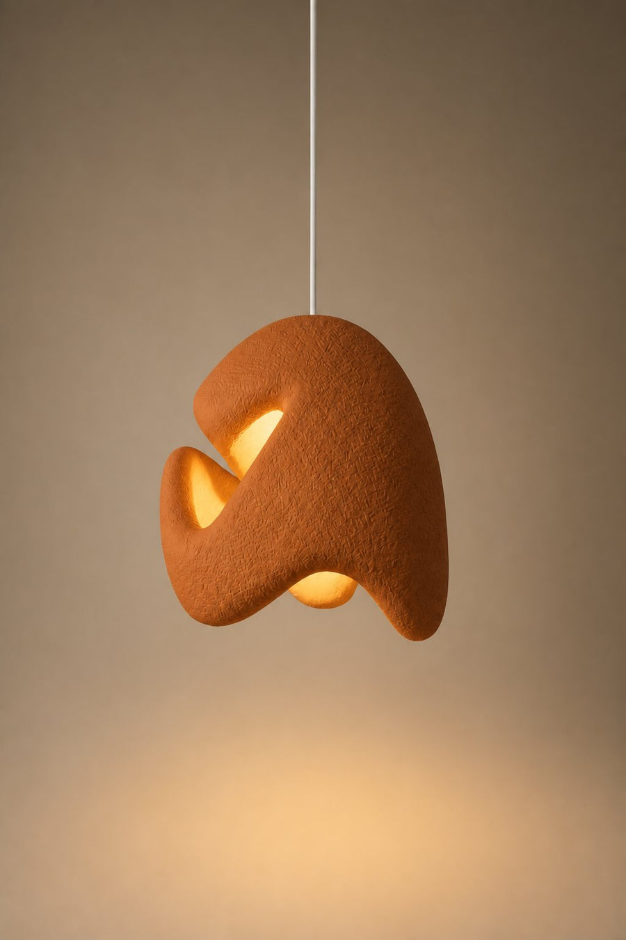 Maison Moya - alvea-woven-rattan-pendant - Brun Argile