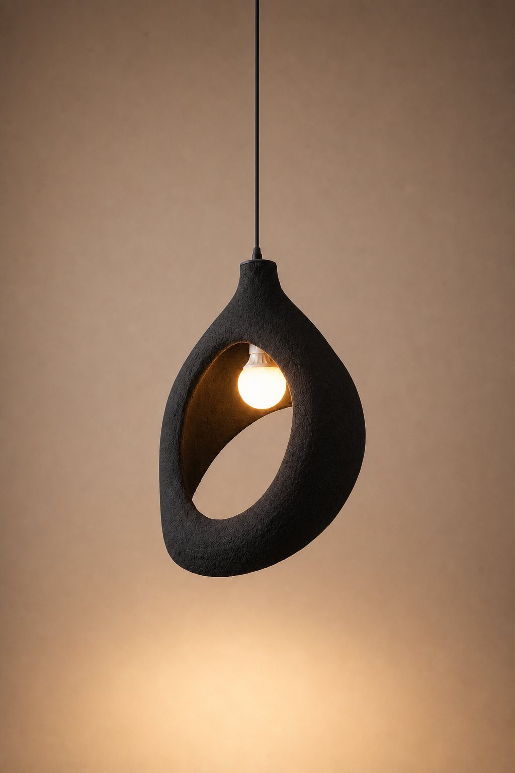 Maison Moya - Anneau Open-Form distinctive Pendant Lamp - Noir