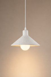 Maison Moya - cone-coolie-plaster-pendant - Blanc Craie