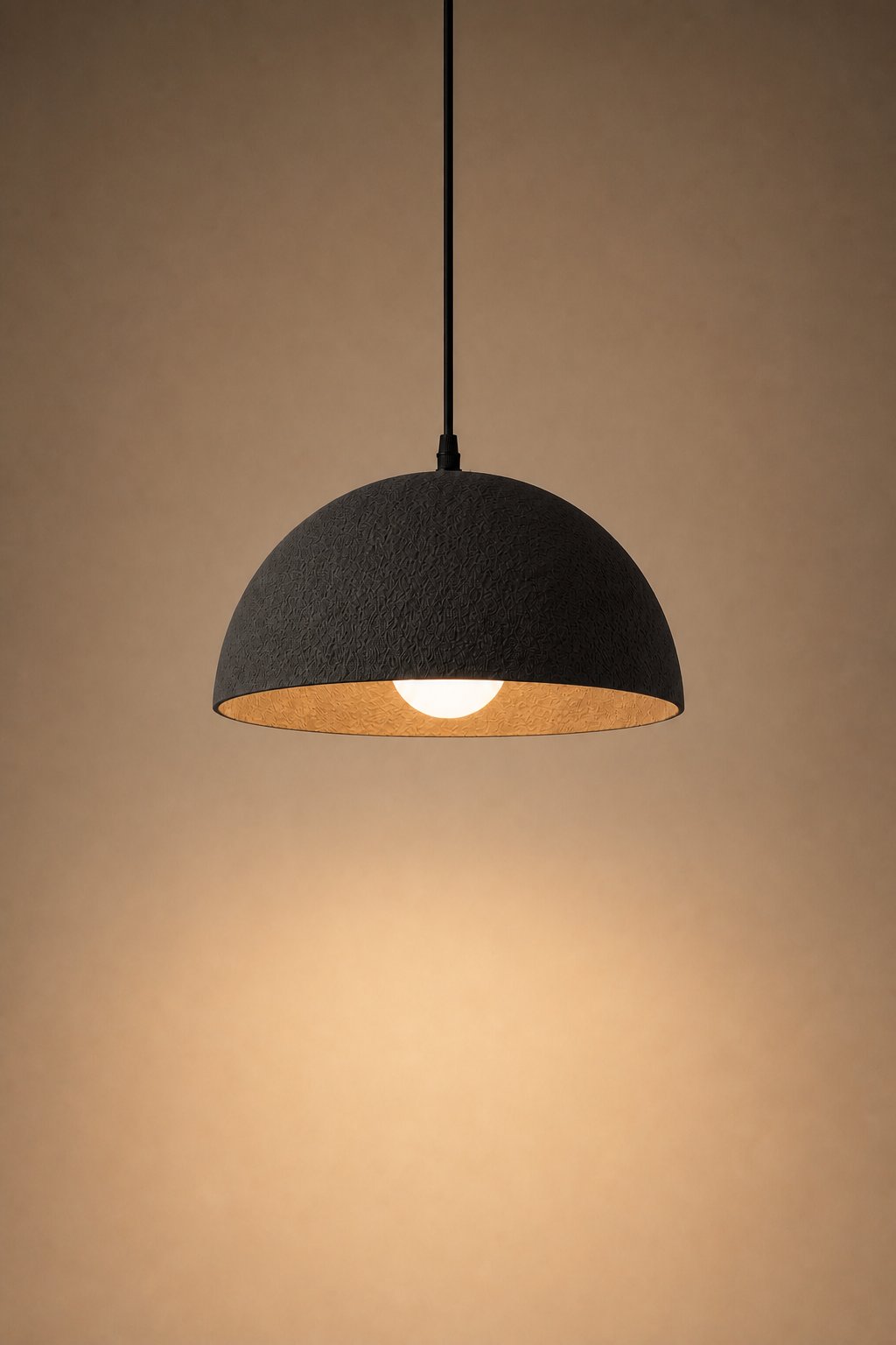Maison Moya - Demi-Sphère Matte Hemisphere Pendant Lamp - Noir