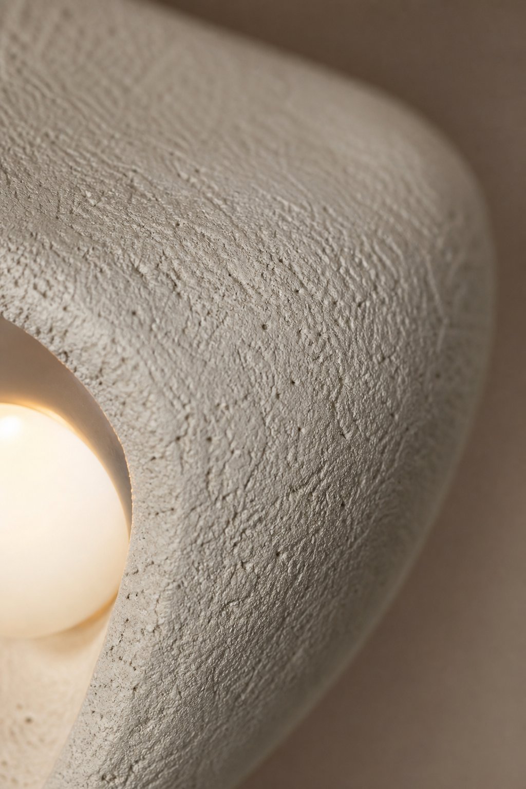 Maison Moya - Diamant Inverted Teardrop Plaster Pendant Lamp - closeup surface