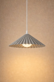 Maison Moya - Origami Pleated Plaster Pendant Lamp - Gris Galet