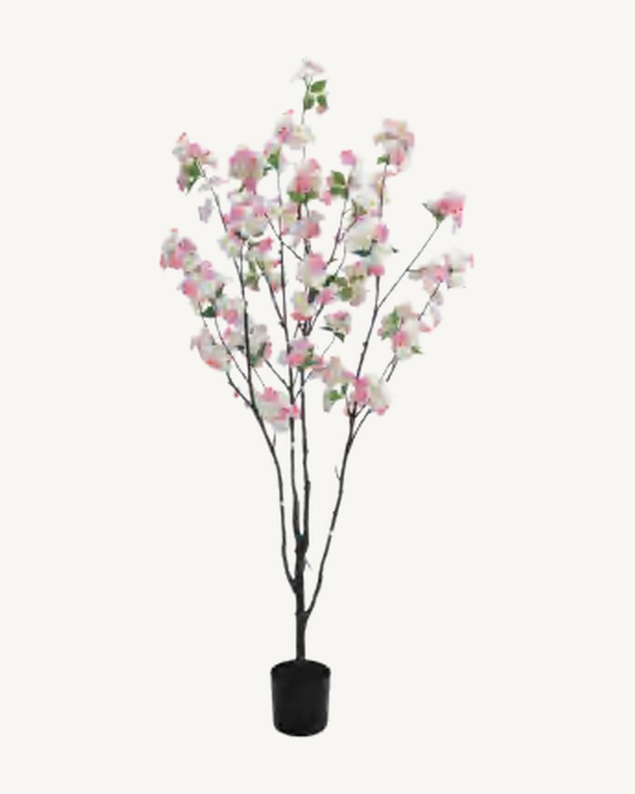 Perugia Artificial Blossom Tree, full product studio view in the included nursery pot