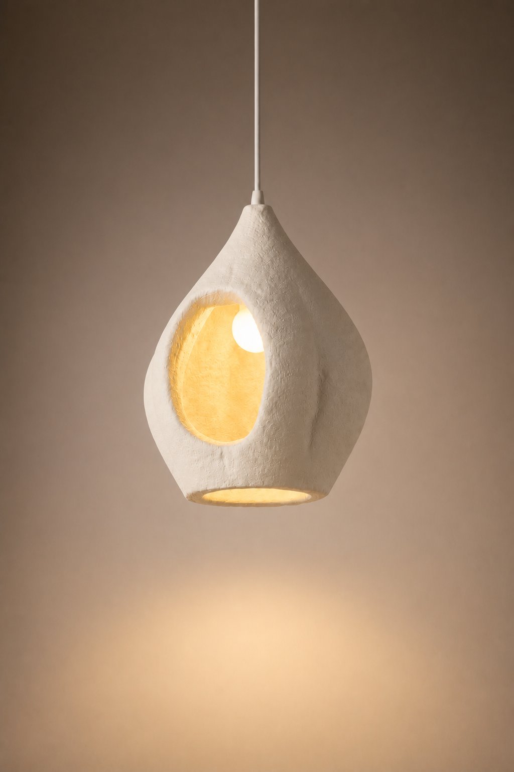 Maison Moya - Torch distinctive Teardrop Pendant Lamp - Blanc Craie
