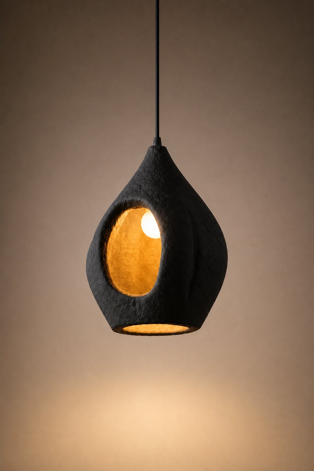 Maison Moya - Torch distinctive Teardrop Pendant Lamp - Noir