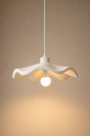 Maison Moya - vague-wavy-disc-pendant - Blanc Craie