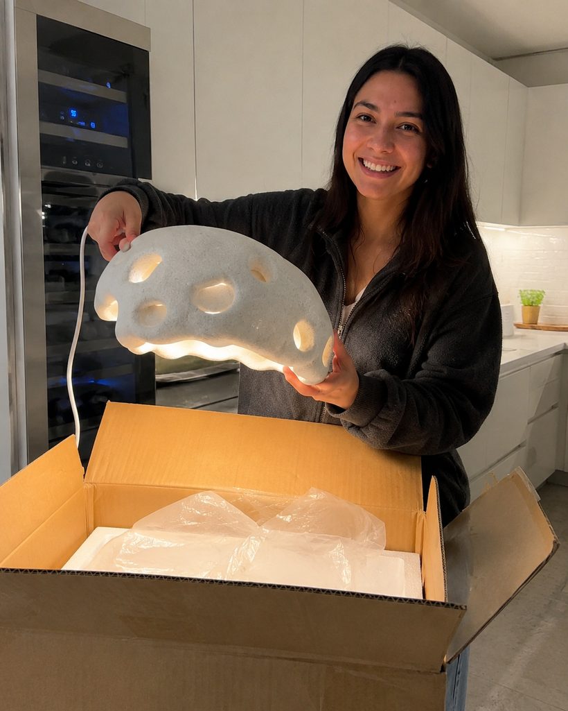Galet Terrazzo Speckled Pebble Pendant Lamp customer photo