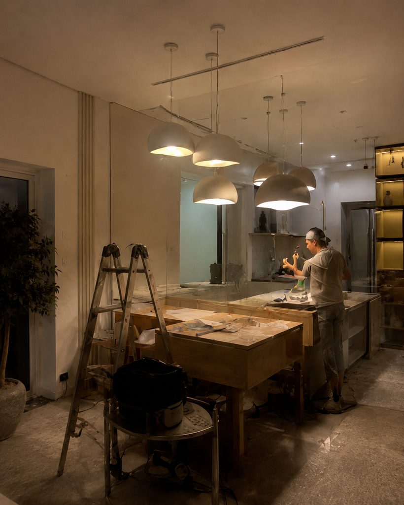 Galet Terrazzo Speckled Pebble Pendant Lamp customer photo